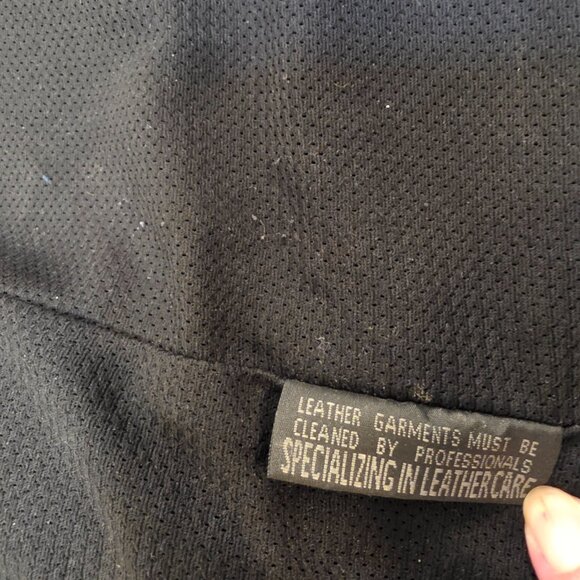 Vintage asphalt black zipper Leather Motorcycle Biker Chaps Mens XXL - Picture 7 of 16